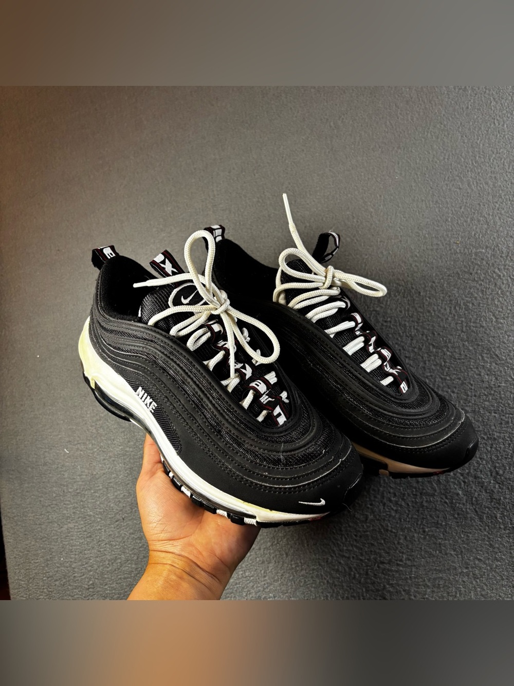 Nike Air Max 97 SE GS Athletic Shoes Sneakers Youth Size 6Y Black AV3180-00